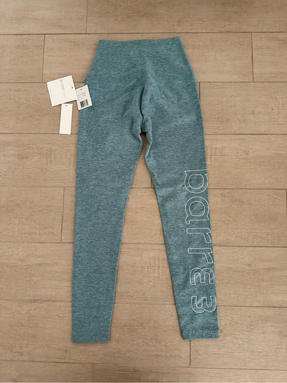 Beyond Yoga x Barre3 Womens XS Teal Leggings with Side Logo New with tags